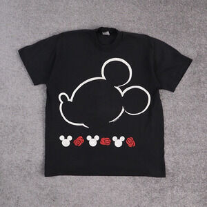 Vintage 90s Disney Mickey Mouse XL Black Short Sleeve T-Shirt